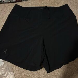 On cloud running shorts in black